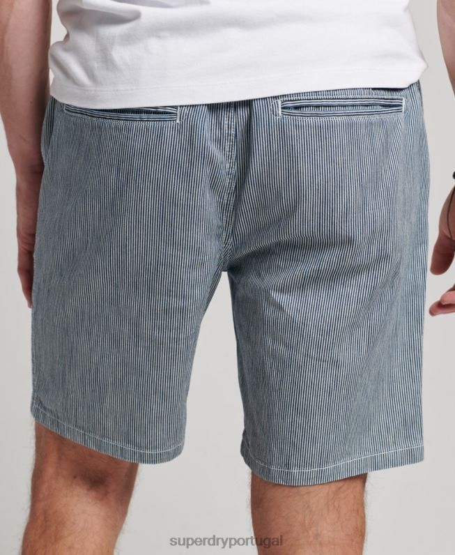 shorts tingidos demais homens azul claro roupas Superdry 2208H259