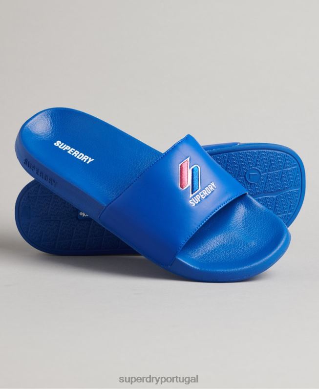códigos deslizantes de piscina essenciais homens azul sapato Superdry 2208H1919