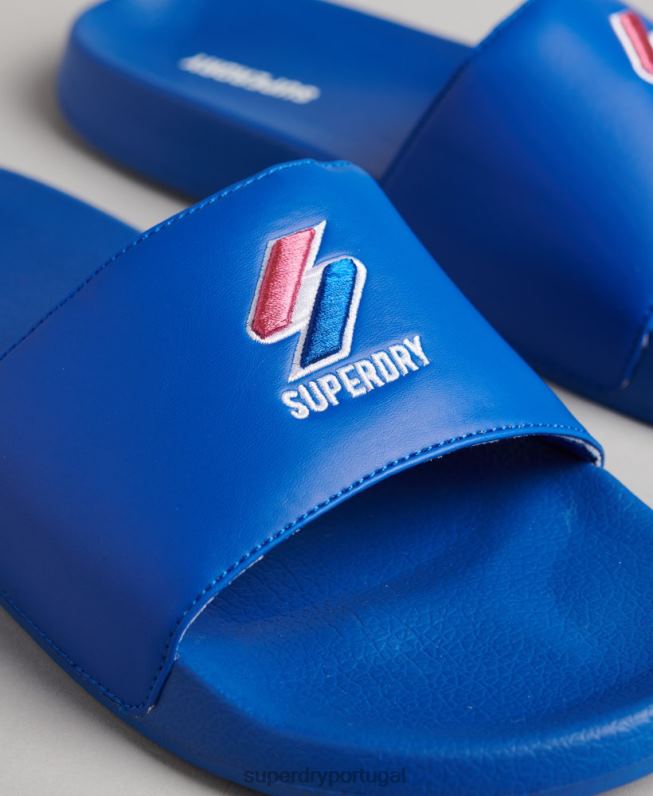 códigos deslizantes de piscina essenciais homens azul sapato Superdry 2208H1919