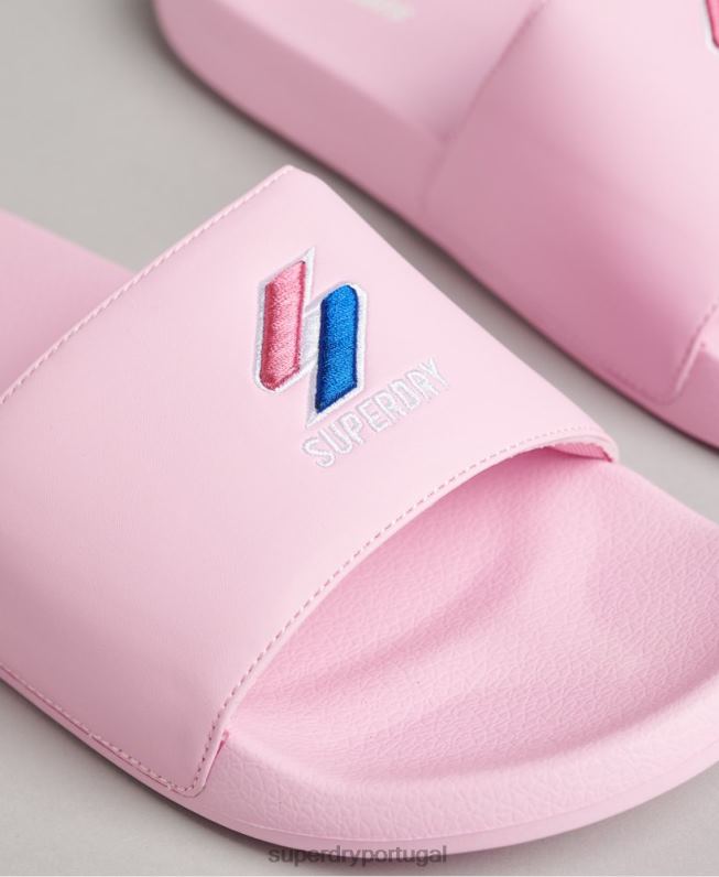 códigos deslizantes de piscina essenciais homens rosa sapato Superdry 2208H1942