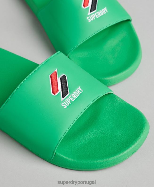 códigos deslizantes de piscina essenciais homens verde sapato Superdry 2208H1922