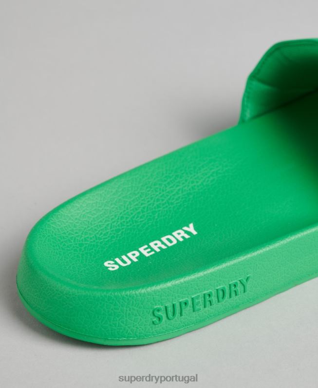 códigos deslizantes de piscina essenciais homens verde sapato Superdry 2208H1922