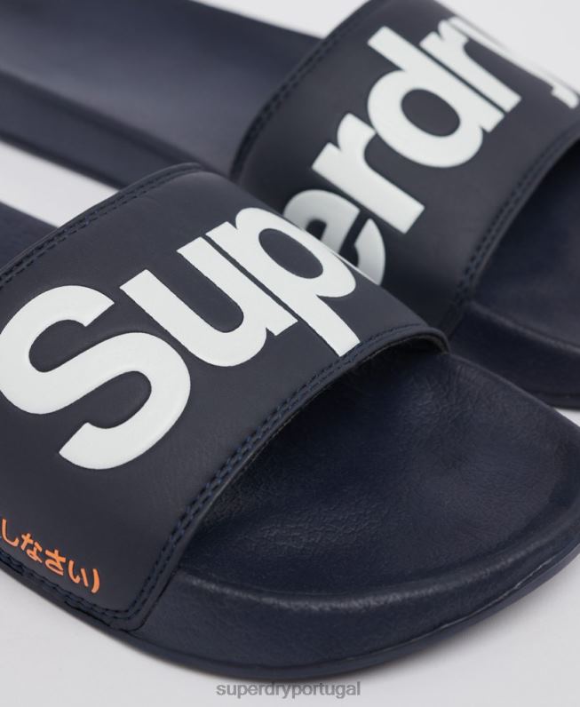 controles deslizantes de logotipo clássico homens marinha sapato Superdry 2208H1952