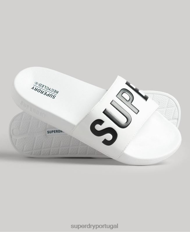 controles deslizantes de pool de núcleo de código homens branco sapato Superdry 2208H1892