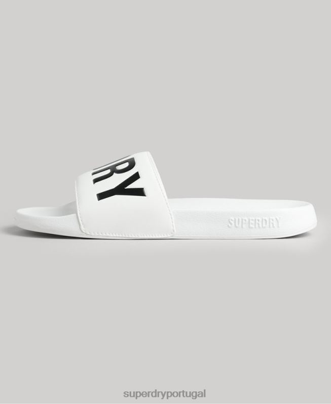 controles deslizantes de pool de núcleo de código homens branco sapato Superdry 2208H1892