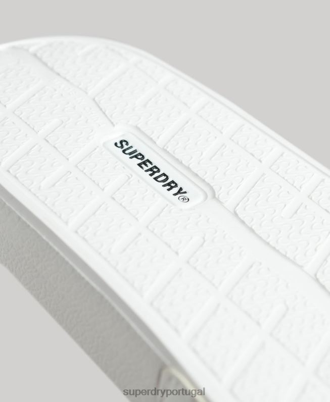 controles deslizantes de pool de núcleo de código homens branco sapato Superdry 2208H1892