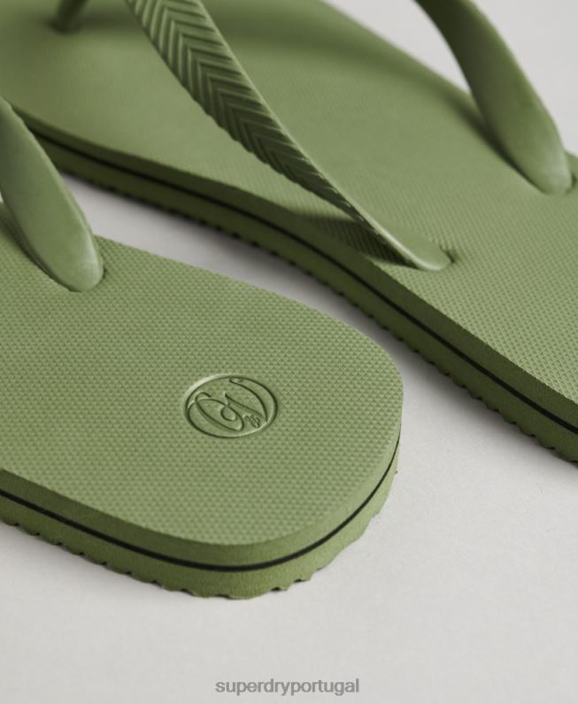 chinelos clássicos vintage homens caqui sapato Superdry 2208H1640