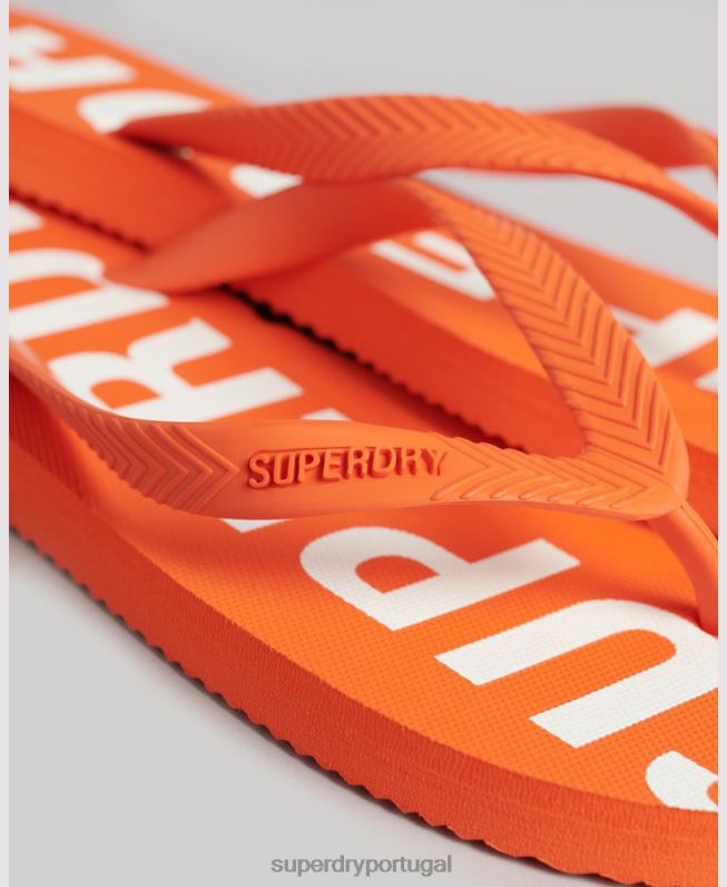 chinelos esportivos code core homens laranja sapato Superdry 2208H1893