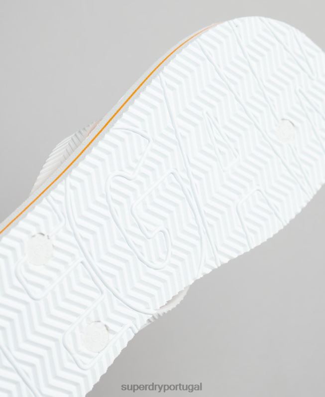 chinelos veganos homens branco sapato Superdry 2208H1902