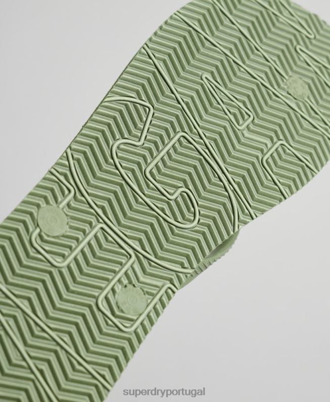 chinelos veganos homens caqui sapato Superdry 2208H1906