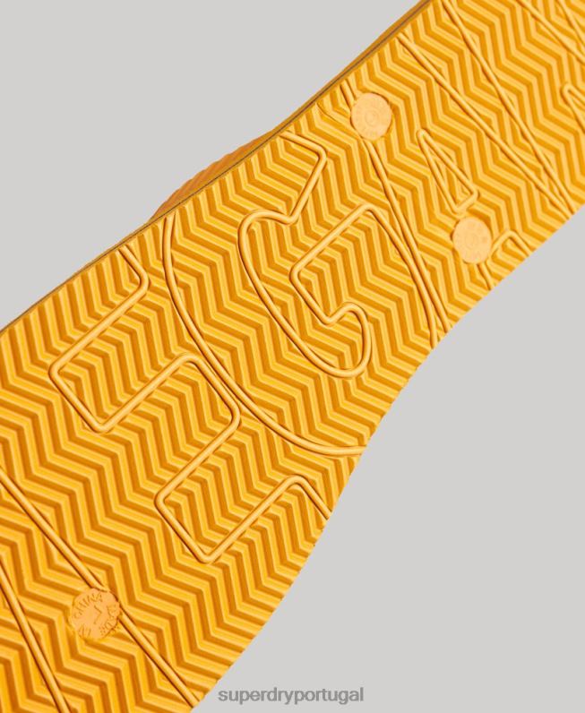 chinelos veganos homens ouro sapato Superdry 2208H1904