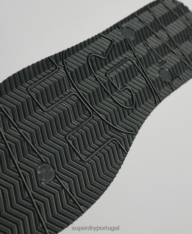 chinelos veganos homens preto sapato Superdry 2208H1891