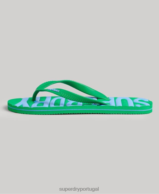 chinelos veganos homens verde sapato Superdry 2208H118