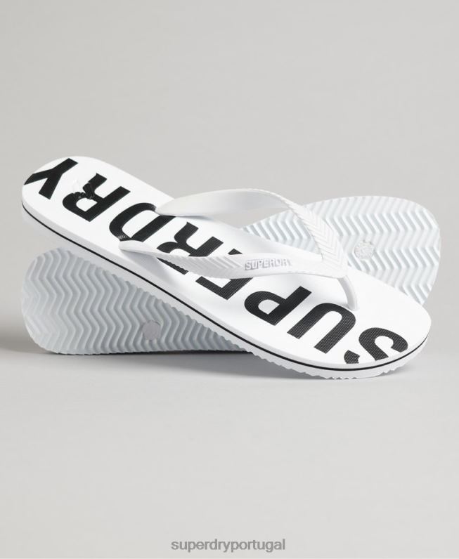 flip-flops essenciais de código homens branco sapato Superdry 2208H1916
