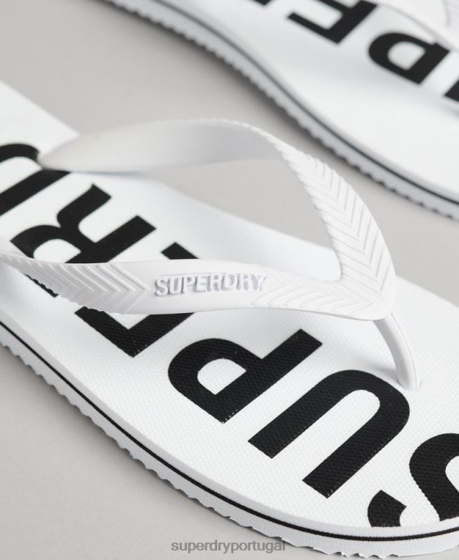 flip-flops essenciais de código homens branco sapato Superdry 2208H1916