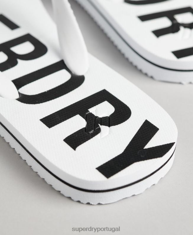 flip-flops essenciais de código homens branco sapato Superdry 2208H1916