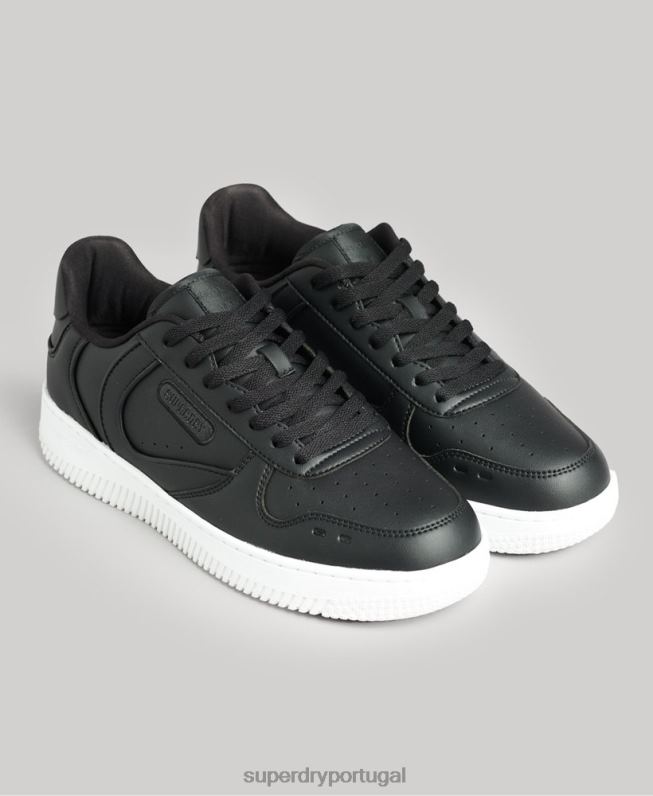 formadores de cesta vegan robustos homens preto sapato Superdry 2208H1938