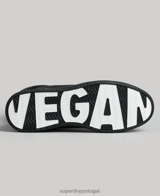 sapatilhas de cano alto vintage veganas homens preto sapato Superdry 2208H1914