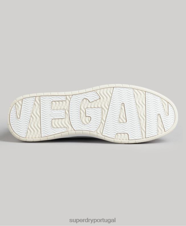 tênis cano baixo com cesta vegana homens branco sapato Superdry 2208H1897