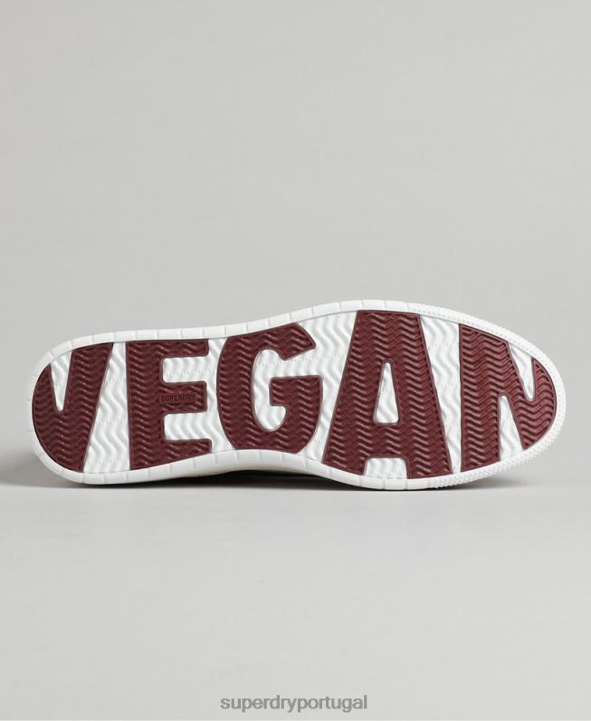 tênis cano baixo com cesta vegana homens branco sapato Superdry 2208H1911