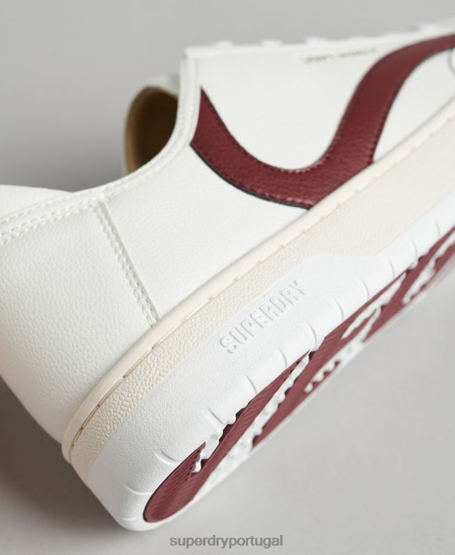 tênis cano baixo com cesta vegana homens branco sapato Superdry 2208H1911