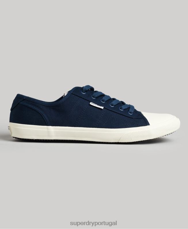 tênis casual de lona vegano homens marinha sapato Superdry 2208H1953