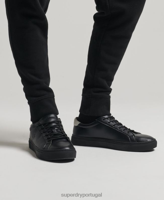 tênis de quadra vegano homens preto sapato Superdry 2208H1941
