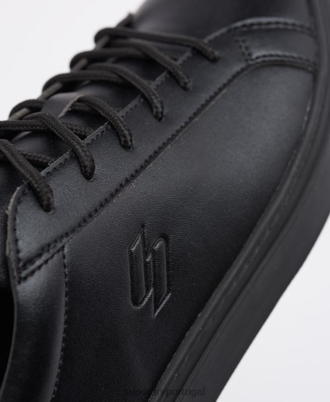 tênis de quadra vegano homens preto sapato Superdry 2208H1941