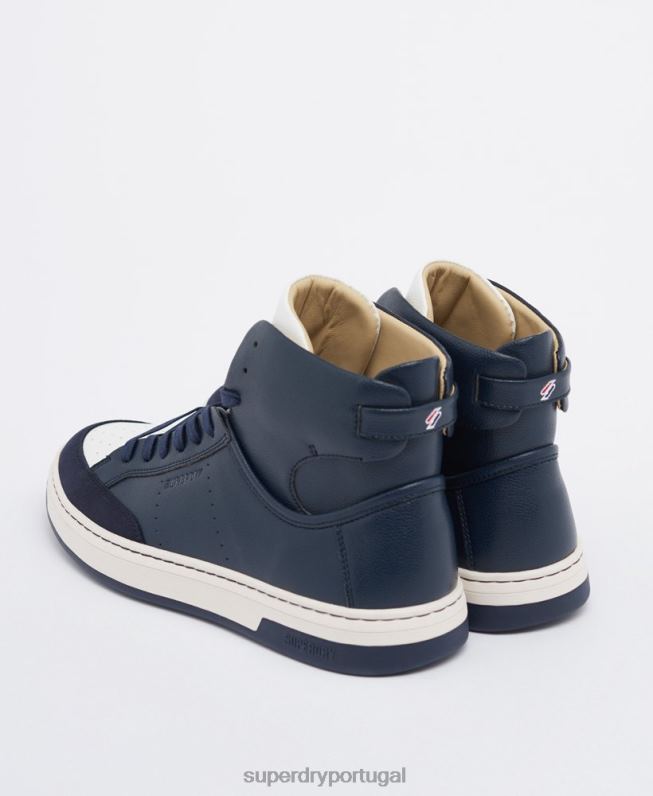 tênis esportivo de cano alto vegano homens marinha sapato Superdry 2208H1926