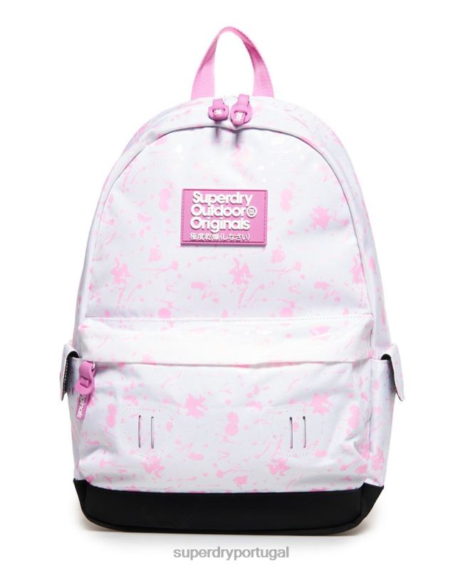 edição impressa mudança de cor mochila montana mulheres branco acessórios Superdry 2208H4331