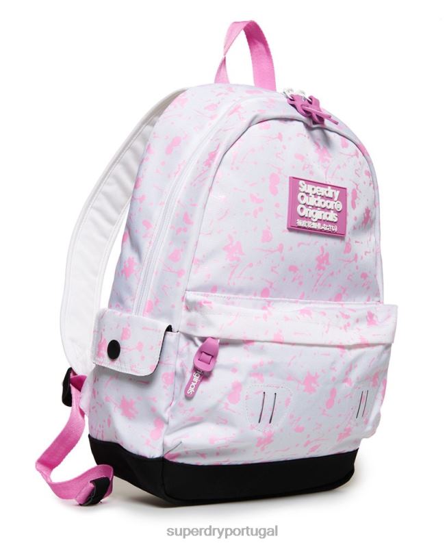 edição impressa mudança de cor mochila montana mulheres branco acessórios Superdry 2208H4331