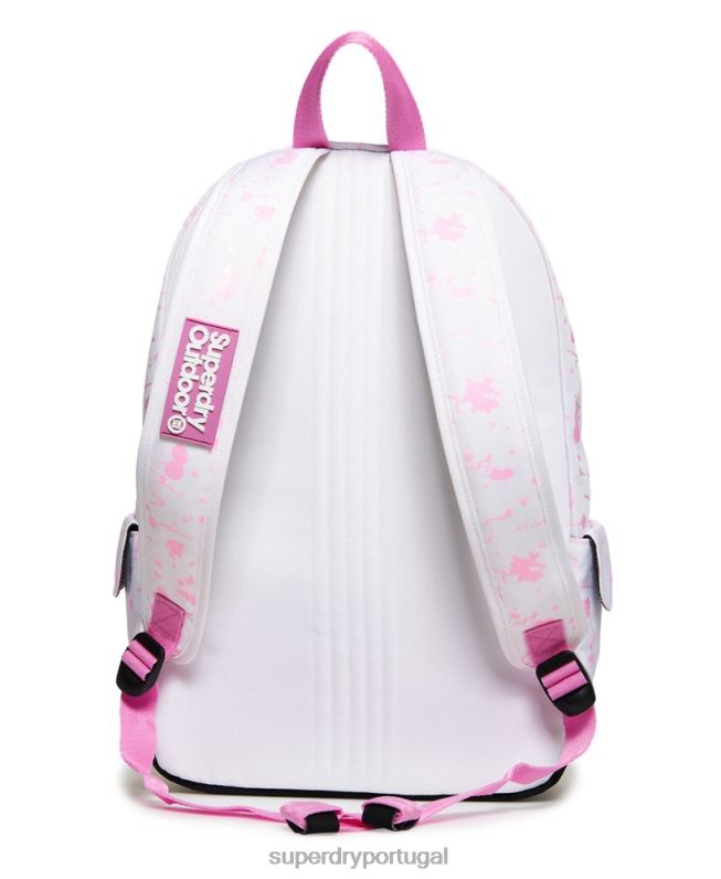 edição impressa mudança de cor mochila montana mulheres branco acessórios Superdry 2208H4331