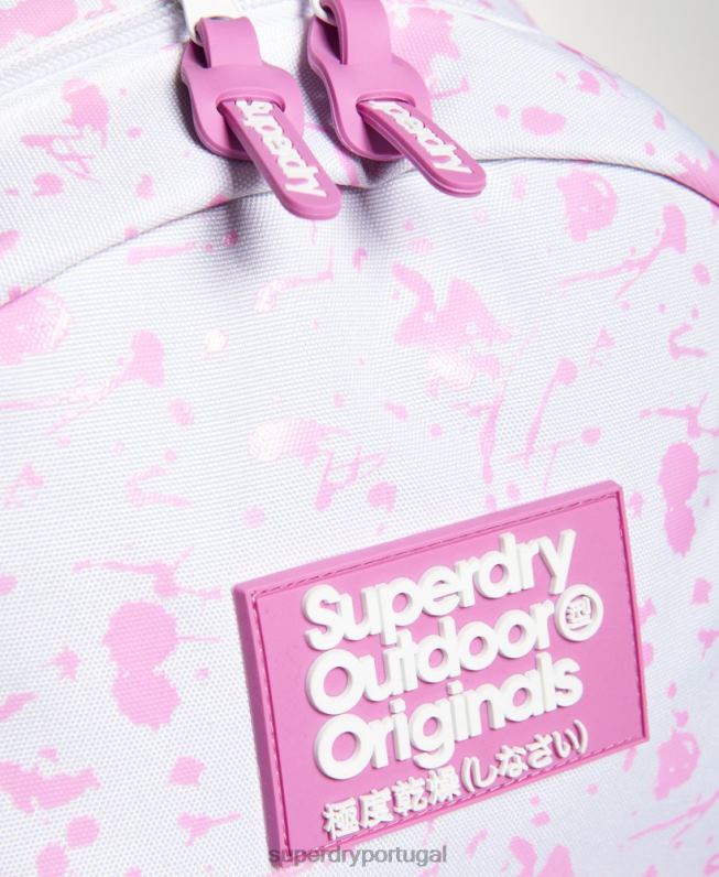 edição impressa mudança de cor mochila montana mulheres branco acessórios Superdry 2208H4331