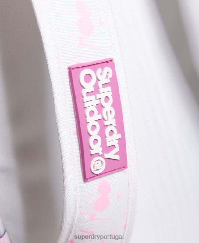 edição impressa mudança de cor mochila montana mulheres branco acessórios Superdry 2208H4331