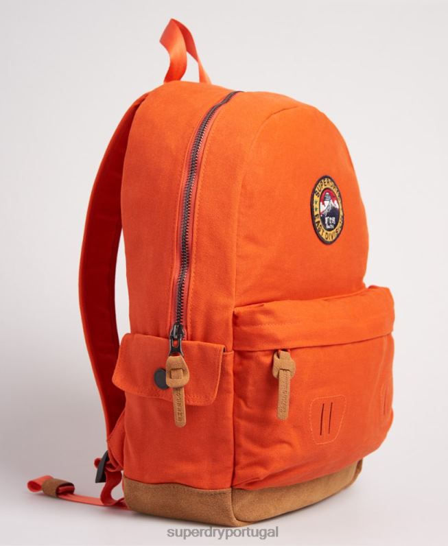 mochila montana em lona encerada mulheres laranja acessórios Superdry 2208H6667