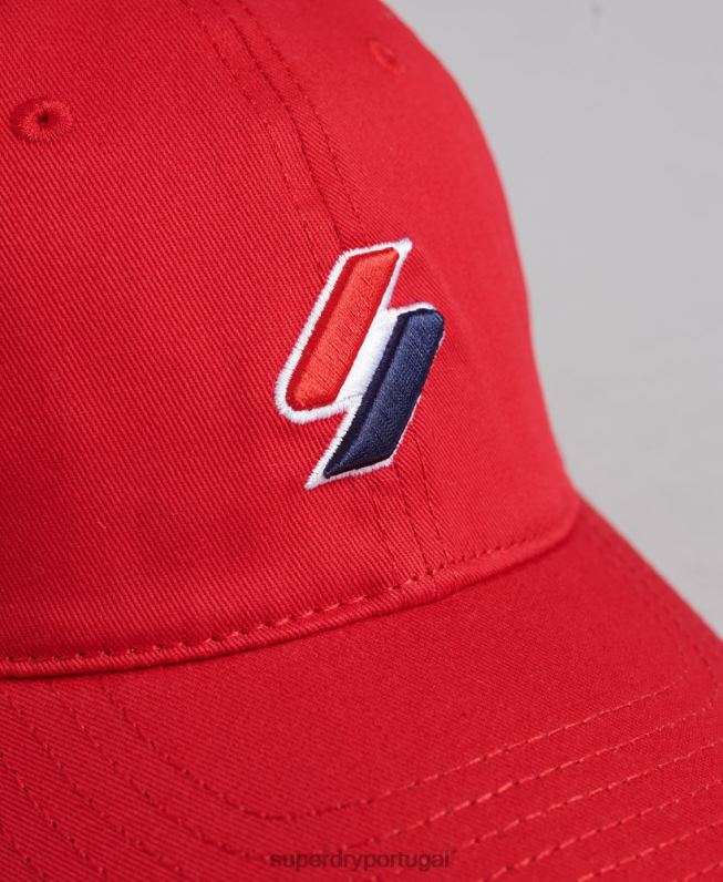 boné de beisebol essencial mulheres vermelho acessórios Superdry 2208H1760