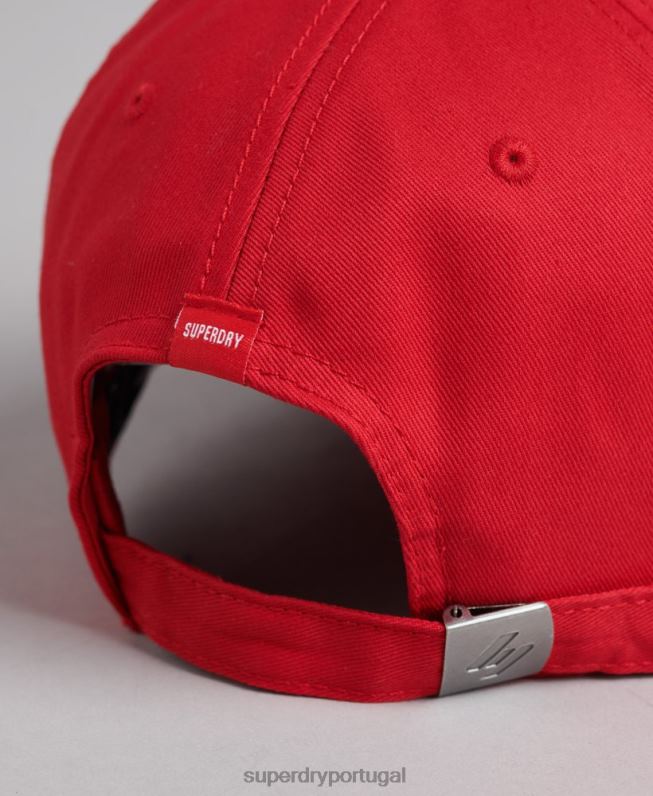 boné de beisebol essencial mulheres vermelho acessórios Superdry 2208H1760