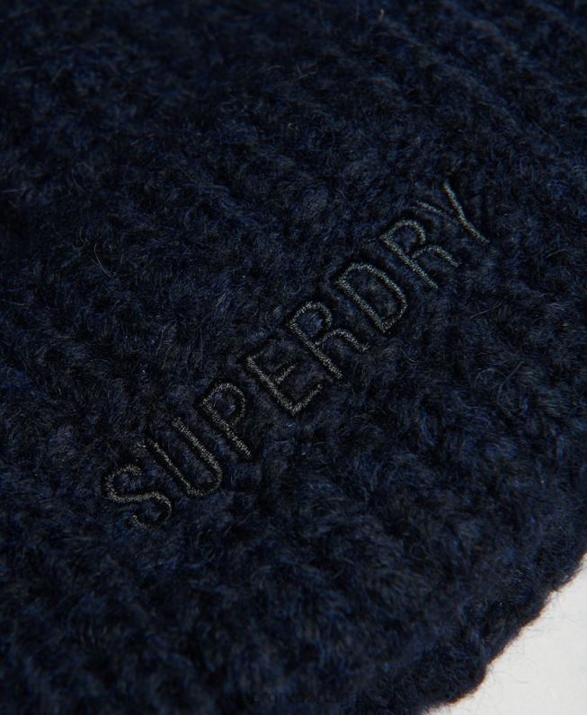 gorro canelado essencial mulheres marinha acessórios Superdry 2208H4237
