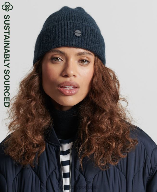 gorro de luxo mulheres marinha acessórios Superdry 2208H6612