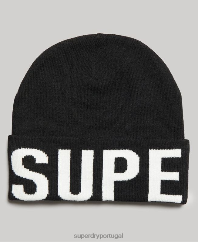 gorro de montanha mulheres preto acessórios Superdry 2208H1689