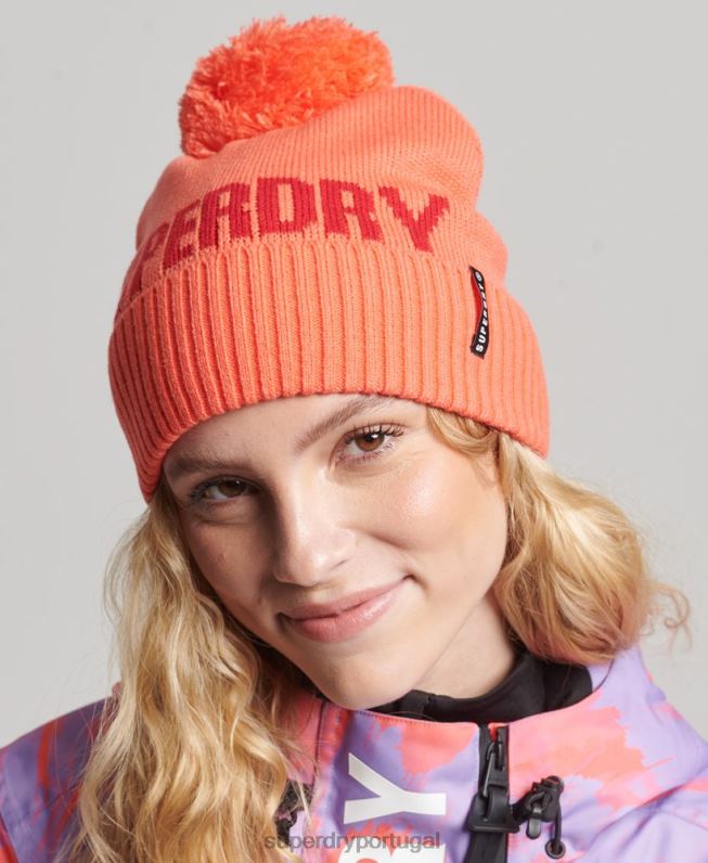 gorro de neve mulheres coral acessórios Superdry 2208H4109