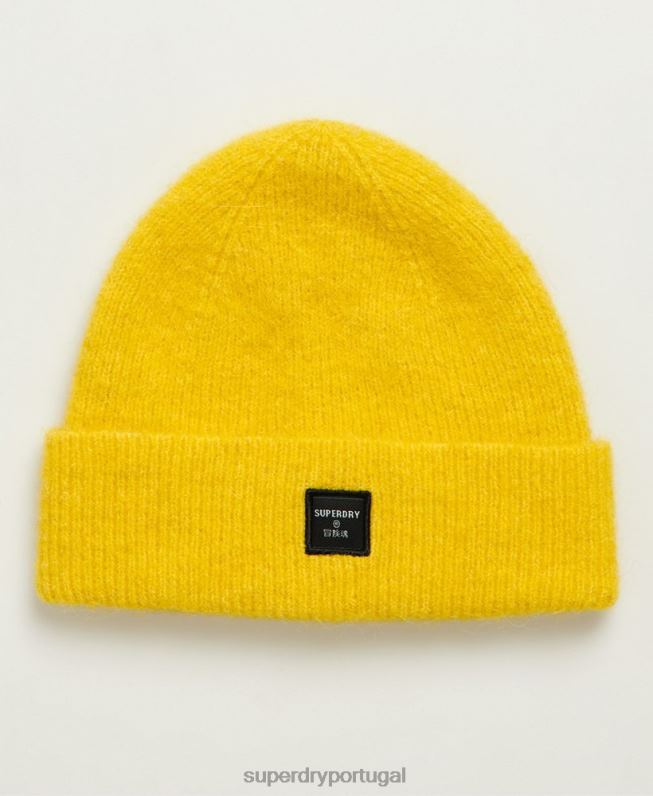 gorro super luxo mulheres amarelo acessórios Superdry 2208H4318