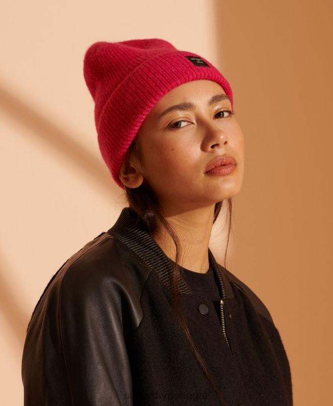 gorro super luxo mulheres rosa acessórios Superdry 2208H4317