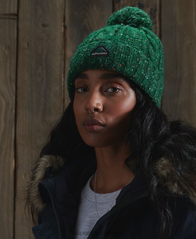 gracie gorro de cabo mulheres verde acessórios Superdry 2208H4321