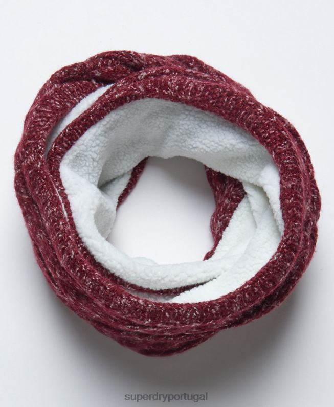 laço de cabo de tweed mulheres vermelho acessórios Superdry 2208H4314