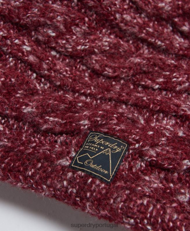 laço de cabo de tweed mulheres vermelho acessórios Superdry 2208H4314