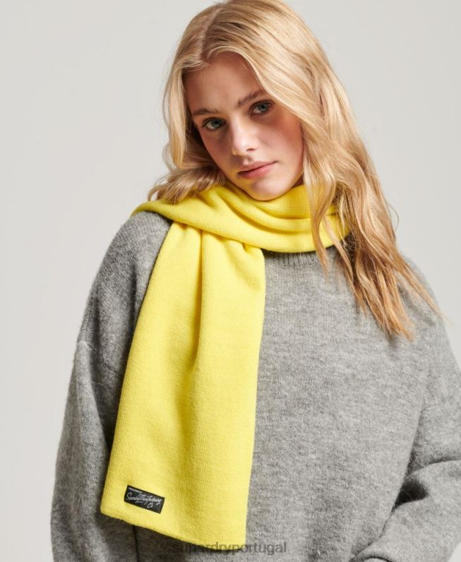 lenço clássico vintage mulheres amarelo acessórios Superdry 2208H4230