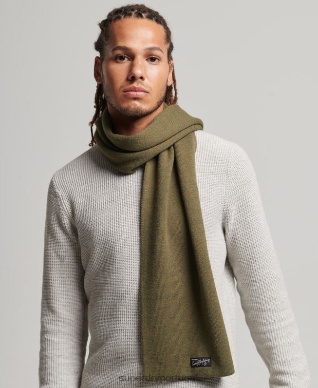 lenço clássico vintage mulheres caqui acessórios Superdry 2208H4231