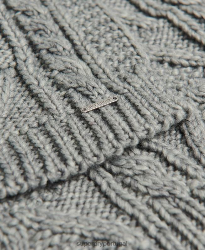 lenço de cabo lannah mulheres cinza acessórios Superdry 2208H4327