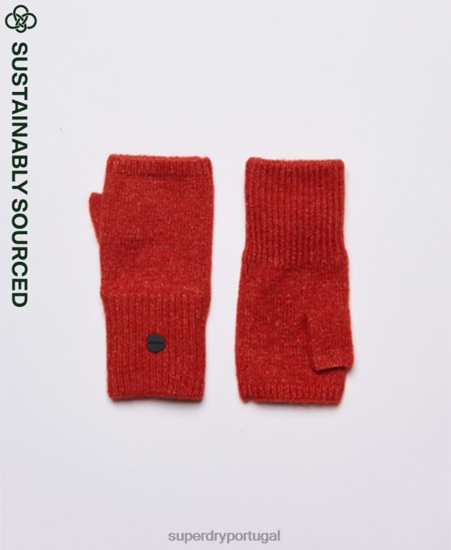 luva meia luva studios luxe mulheres vermelho acessórios Superdry 2208H4292